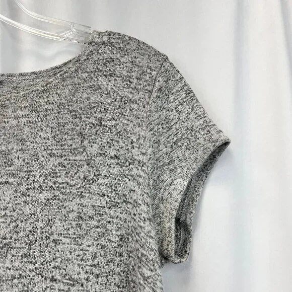 Forever 21 Womens Short Sleeve Mini Shift Dress Gray Heathered Large - Picture 4 of 9